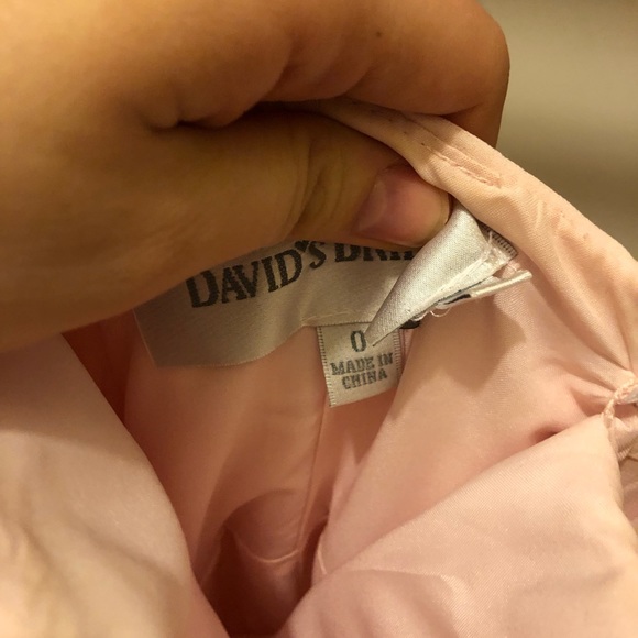 David’s Bridal pink chiffon Bridesmaid’s Dresses - Picture 4 of 8